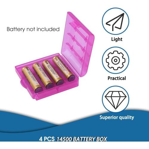 Kebidumei Battery Box Container Bag Case Organizer Box Case Plastic Case Holder Storage Box Cover for 10440 14500 AA AAA