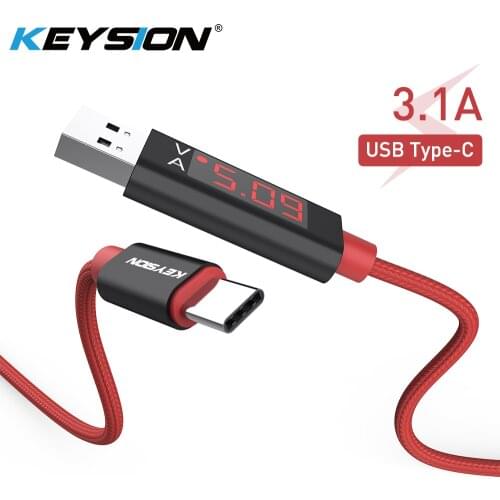 KEYSION USB Type C Cable for Xiaomi Redmi Note 8 K20 USB C Cable for Samsung S9 A50 Fast Charging Wire Mobile Phone Charge Cord