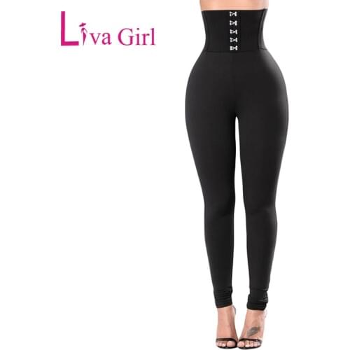 LIVA GIRL New Sexy Slim High Waist Legging Women Black Trouser Lace Up Fitness Legging Ladies Pencil Pants High Elastic Leggings