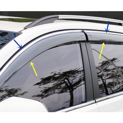 Hot 4pcs For Suzuki Vitara 2016 2017 2018 2019 Car Styling Cover Stick Lamp Plastic Window Glass Wind Visor Rain/Sun Guard Vent