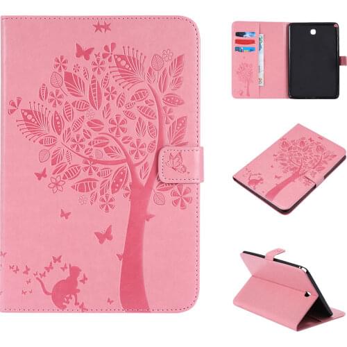 Magnet Case for Samsung Galaxy Tab A 8.0 inch T350 T355 Tablet cases Printed Tree pattern pu leather flip stand funda cover+ Pen