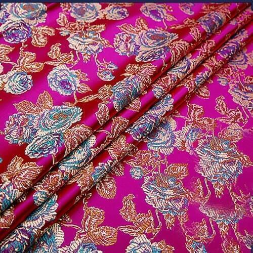 Metallic silk nylon jacquard fabric for Coat Dress table cloth decoration patchwork upholstery DIY cloth tissue