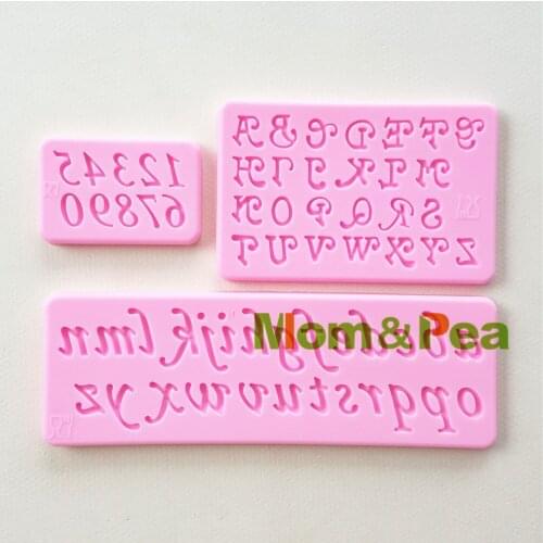 Mom&Pea 1055-1057 Free Shipping Letters & Numbers Shaped Silicone Mold Cake Decoration Fondant Cake 3D Mold Food Grade
