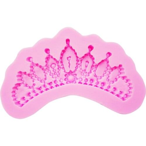 Kitchen Creative DIY 3D Cake Mold Silicone Fondant Flowers Die Sugar Art Tools DIY Cake Decorating Tools Crown Molding A458