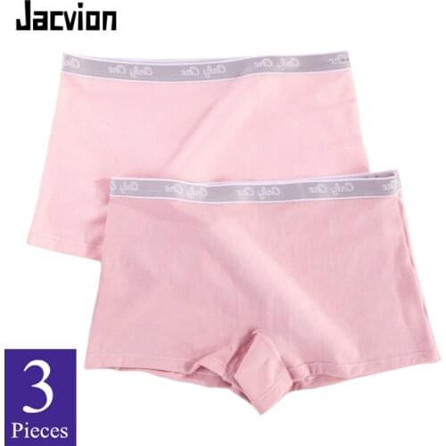 3 Pieces/Pack Big Size Women Cotton Boyshort Female Boxer Underwear Under Skirt Ladies Safety Short Panties