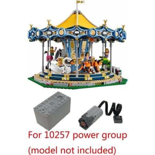 NEW Power Functions Motors Light Bricks MOC Kit for Custom Modification Compatible for Carousel 10257 Engine