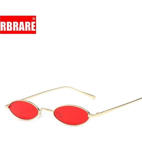 RBRARE 2021 Oval Metal Small Frame Spectacle Men Women Vintage Sunglasses Woman Ocean Lens Alloy Men And Women Sun Glasses