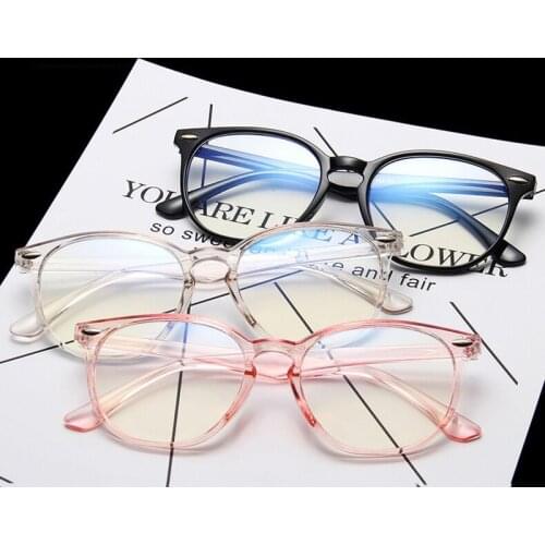 Vintage Cat Eye Glasses Frame Women Transparent Clear Lens Optical Eyeglasses Anti-blue Comfort Super Light Rivet Eyewear