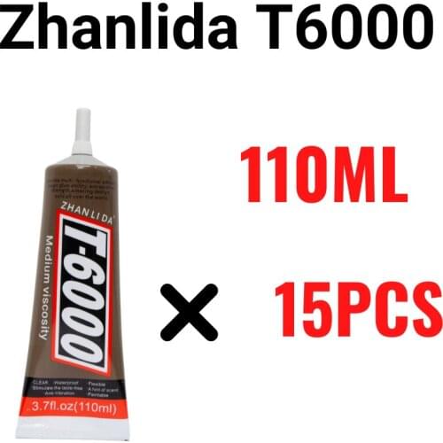 15PCS Pack Zhanlida 110ML T6000 Clear Contact Adhesive High Temperature Resistant Diy Diamond Painting Cloth Metal Fabric Glue