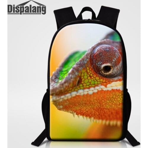 Dispalang School Bags for Teeangers Girls Animal Lizard Printing Backpacks Lightweight School children Book Bags