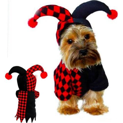 Funny Pet Clown Cosplay Clothes Halloween Comical Outfits Festival Party Dog Cat Clothing For Dogs Personality Pets Costumes