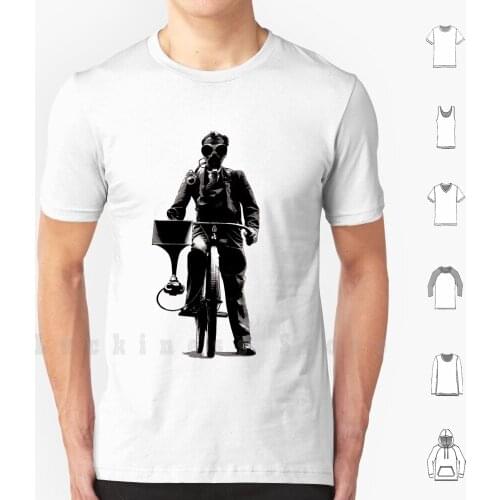 Wwii Dude With Gas Mask On Bike With Loud Speaker T Shirt DIY Cotton Big Size S-6xl The End Nuclear Atomic Bomb Suit