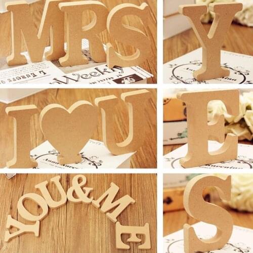 10cm High Wood Color Wooden Letters Alphabet DIY Word Letter Art Crafts Standing Name Design Birthday Party Wedding Home Decor