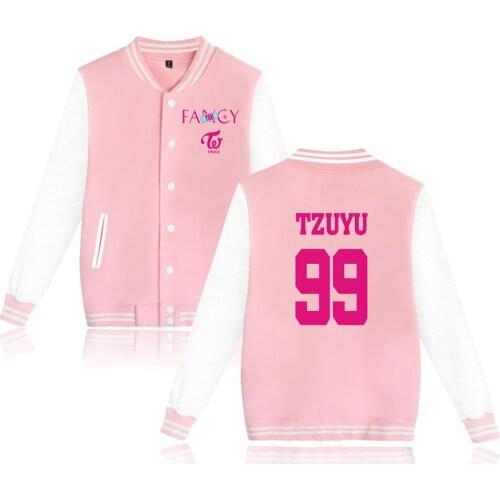 Twice Kpop K Pop Fancy Jacket Custom Harajuku Casual 2019 Hot Sale Women And Men Long Sleeve College Baseball Jackets Plus Size