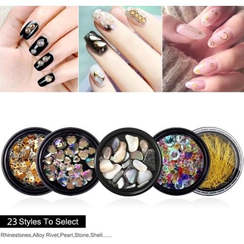 1 Box 3D Nail Art Decorations Nail Rhinestones Srystals Stones Supplies Strass Gems Charms Nails Jewelry Accessories