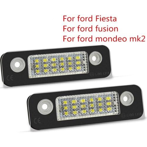 2Pcs Led Number License Plate Light Bulb Error Free Number Plate Lamp for Ford fiesta fusion mondeo mk2 Auto Accessories