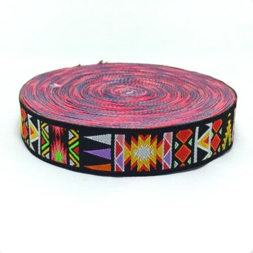 2016 NEW wholesale 3/4'' 20mm 10y/lot Wide geometric restoring ancient Woven Jacquard Ribbon dog chain accessories KTZD16032701