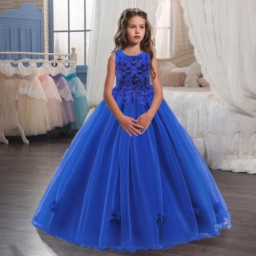 2021 Bridesmaid Girl Party Wedding Dress Kids Dresses For Girl Children Clothing Evening Princess Dress Child Girl 10 Years Old