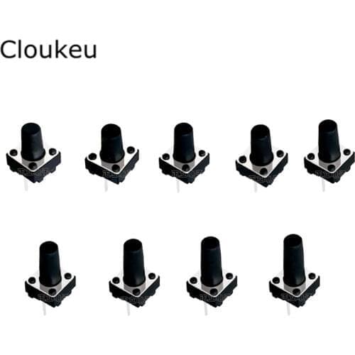 50Pcs 6*6*10mm Middle 2Pin Touch switch 6x6x10 Micro button switch