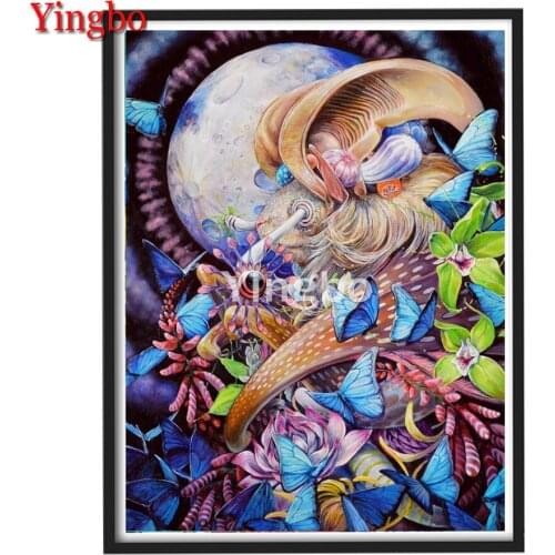 5D DIY Diamond Painting Abstract Snail Flower Butterfly Diamond Embroidery Cross stitch Rhinestone Pictures Mosaic Home Decor