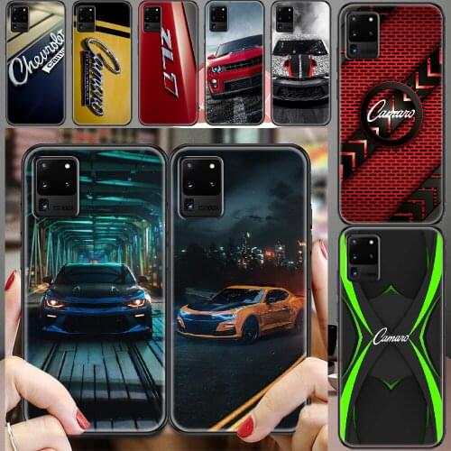 Camaroes Car Logo Phone case For Samsung Galaxy Note 4 8 9 10 20 S8 S9 S10 S10E S20 Plus UITRA Ultra black pretty shell trend