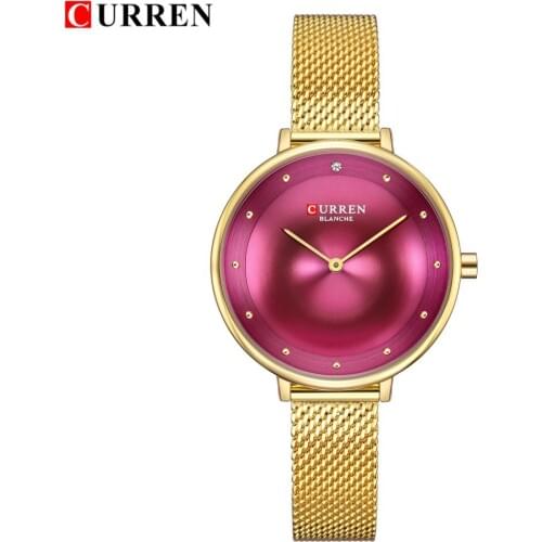 2018 CURREN Top Brand Fashion Ladies Watch waterproof Stainless Steel Quartz Wristwatch Women Thin Casual Clock Relogio Feminino