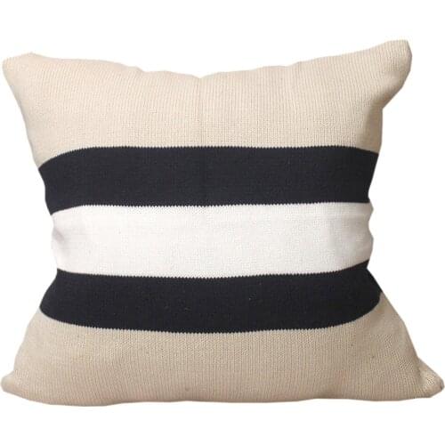 CURCYA Stripe Knitted Cushion Covers for Sofa Office Home Decorative Pillow Case English Style Christmas Gift