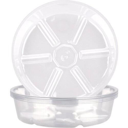 Pot Tray Plant Drip Trays Plastic PET 8 Pack/set Flower Pots 8 PCS Durable Indoor Outdoor Plants Supply Cushion Round Dish