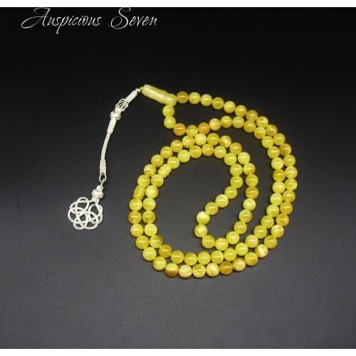 Islamic 99 Prayer Beads Natural Baltic Amber TASBIH Muslim / TA99-16