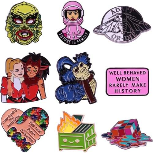 K2166 Fashion Enamel Lapel Cartoon Anime Pins Brooches Badge Backpack Art Pins Gifts For Friends Jewelry