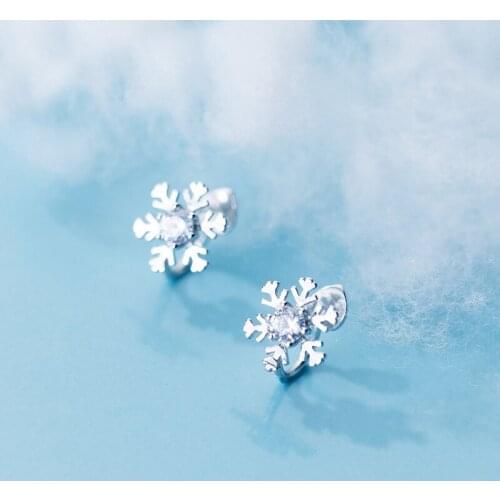 MloveAcc 100% 925 Sterling Silver Snow CZ Ear Cuff Clip on Earrings for Women Girl without Piercing Earings Jewelry