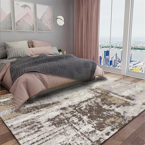 Modern Beige Camel Color Abstract Art Carpet Living Room Simple Carpet Floor Rug For Bedroom Decor Bedside Carpet Kitchen Mat