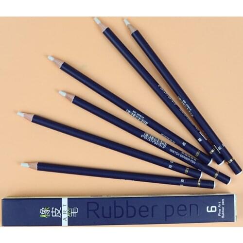 6pcs Highlight Rubber Design Eraser Pencil High Precision Drawing Pen Modeling QX2B