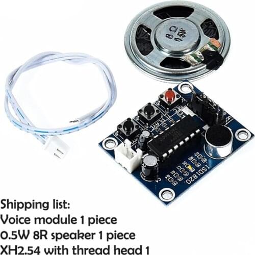 DC 3~5V Recording Voice Module, Recording and Playback Module, Board with Microphone and Speaker