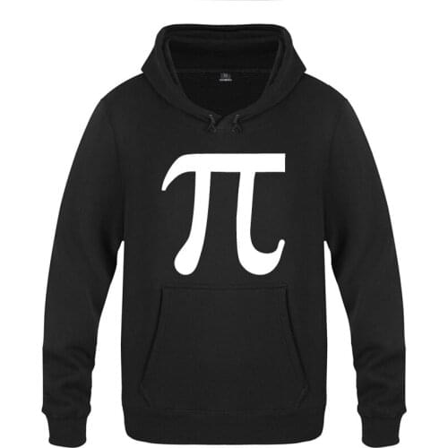 Classic Math Science Pi Letter Print Hoodies Men Fleece Long Sleeve Mans Hooded Sweatshirt Pullover Overcoat Moleton Masculino