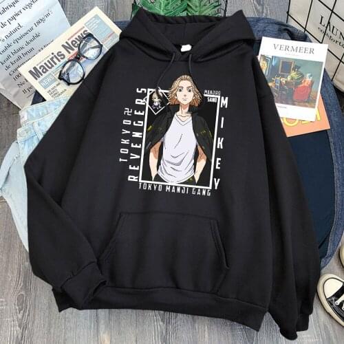 Tokyo Revengers Anime Print Man Harajuku Fleece Sweatshirts Autumn New Fleece Streetwear Hooded Mens Casual Loose Pullover Hoody