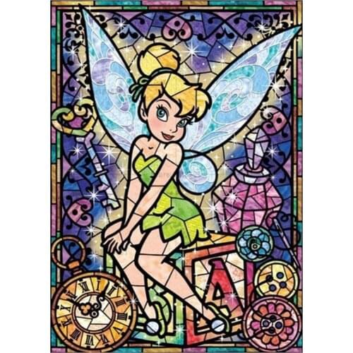 DIY 5D Diamond Painting Kits Full Drill Disney Fairy Princess Rhinestone Embroidery Cross Stitch Arts Home Wall Decoration Gift