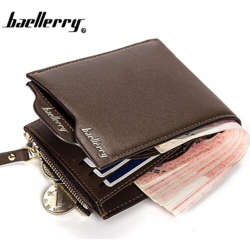 New Fashion Brand Leather Wallet Men Wallets Ultrathin Mini Short Men Clutch Zipper Coin Purse Credit ID Card Holders Card Case