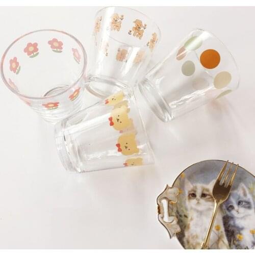 Очки кружка Transparent Glasses Handle Oatmeal Milk Tea Water Cups Coffee Mugs Home Juice Korea Cute Children Tumblerful Caneca