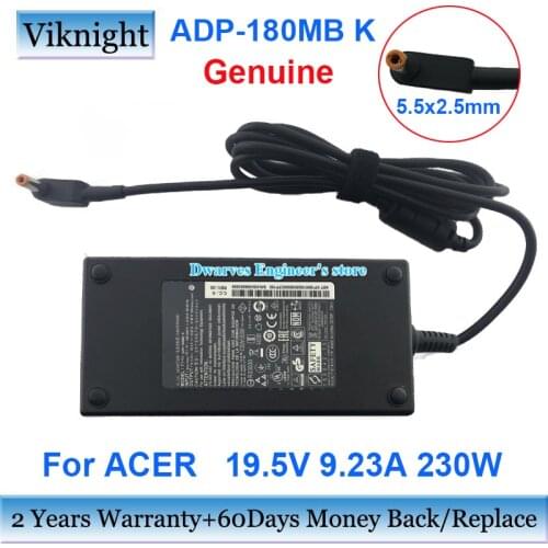 Genuine ADP-180MB K Laptop Adapter Power Supply 19.5V 9.23A 180W AC Adapter For ACER NITRO 5 N17C1 NITRO 7 A135A013 PA18-135P1A