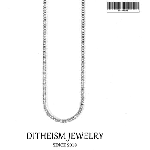 2mm Silver Box Link Chain Necklace,2018 Fashion Jewelry Trendy Gift In 925 Sterling Silver Jewelry For Men Women Boys Girls