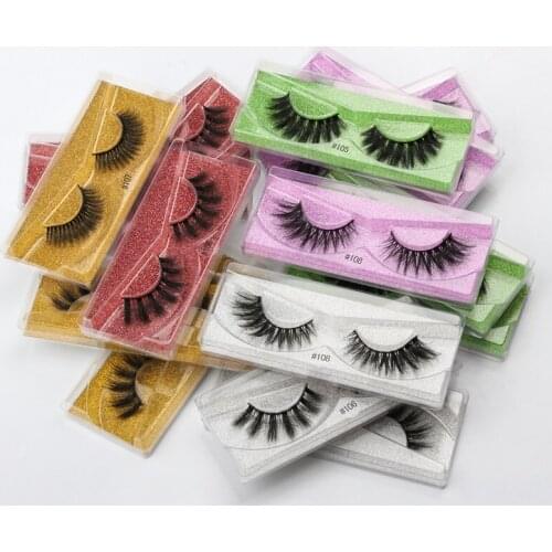 MEISHENJIE 20/30/50/100 pairs Wholesale Eyelashes 3D super fluffy Mink Lashes Natural soft False Eyelashes Makeup EyeLashes bulk