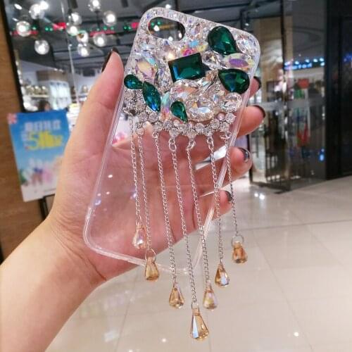 Luxury Glitter Pendant Rhinestone Phone Cases For Huawei P8 P9 P10 P20 P30 PLUS LiTE Mate10 20 Pro Lite Soft phone Case Capa