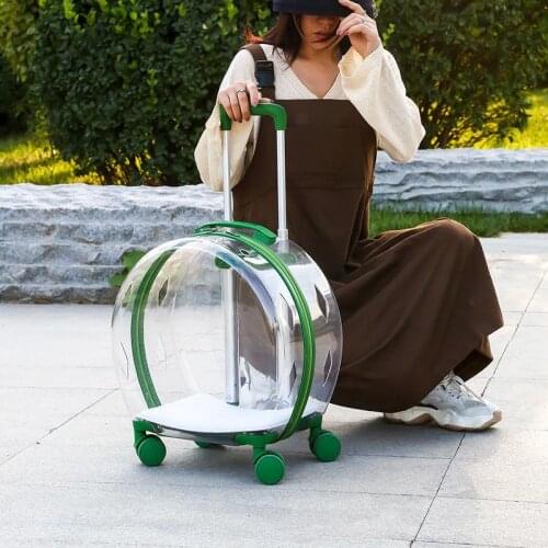 Trolley Pet Backpack Multifunctional Breathable and Portable Cat Bag Transparent Pet Air Box Bubble Box Pet Bag Dog Stroller