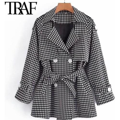 Женские двубортные тренчи TRAF China At AliExpress