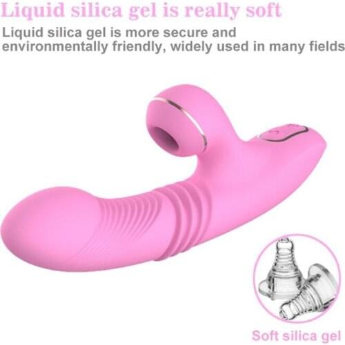 10 Speeds Clitoral Sucking Vibrator Rabbit Heating Dildo Vibrators G Spot Massager Clitoris Stimulation Adult Sex Toy for Women