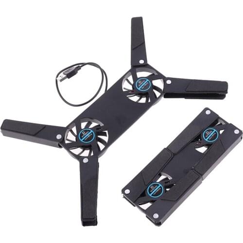 High Quality CPU Cooler Foldable USB Cooling Fan Mini Octopus Cooler Pad Quiet Stand Double Fans For 7-15 Inch Notebook Laptop