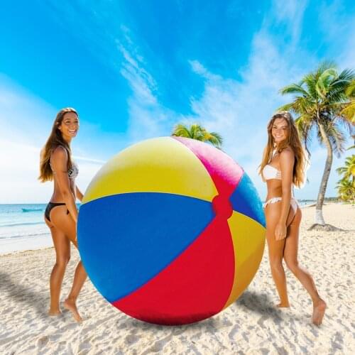 High Quality Giant 150cm Inflatable Beach Ball Sea Swimming Pool Water Toy Four-color Beach Ball Bea Summer Parties And Gifts