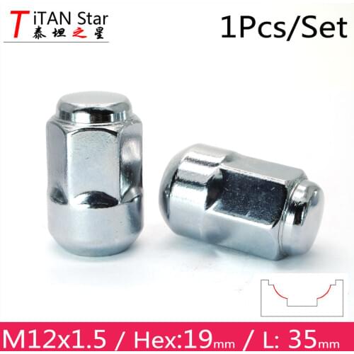 1PCS M12x1.50 OEM OE Stock Factory Wheels Rims Acorn Ball seat Lug Nuts 35mm Hex19mm For Honda Accord Fit CITY Acura