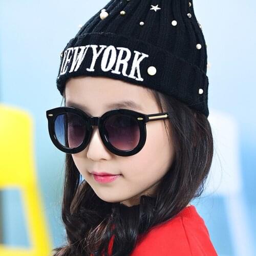 2018 Rivets Round Sunglasses Vintage Kids Fashion Sun Glasses Baby Girls boys Cool Lovely Oculos Wide Frames Brand Lunette N583